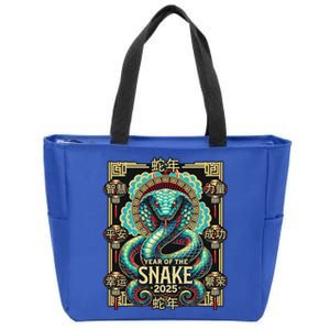 Year Of The Snake 2025 Chinese New Year Zip Tote Bag