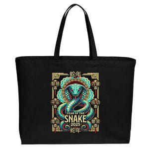 Year Of The Snake 2025 Chinese New Year Cotton Canvas Jumbo Tote