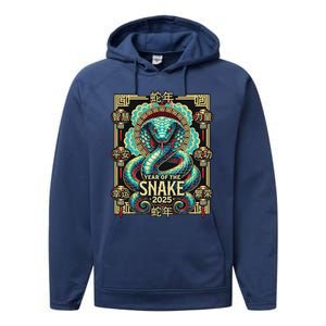 Year Of The Snake 2025 Chinese New Year Performance Fleece Hoodie