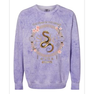 Year Of The Snake 2025 Lunar New Year Colorblast Crewneck Sweatshirt