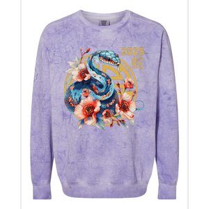 Year Of The Snake 2025 Zodiac Happy Chinese New Year 2025 Colorblast Crewneck Sweatshirt