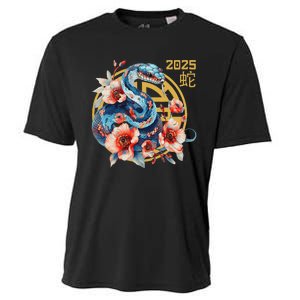 Year Of The Snake 2025 Zodiac Happy Chinese New Year 2025 Cooling Performance Crew T-Shirt