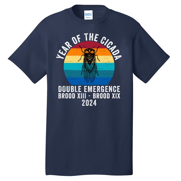 Year Of The Cicada Double Emergence Brood Xiii Brood Xix 2024 Tall T-Shirt