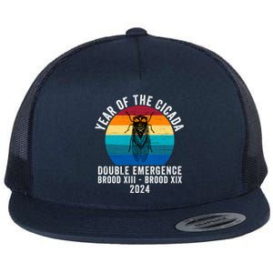 Year Of The Cicada Double Emergence Brood Xiii Brood Xix 2024 Flat Bill Trucker Hat