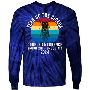 Year Of The Cicada Double Emergence Brood Xiii Brood Xix 2024 Tie-Dye Long Sleeve Shirt