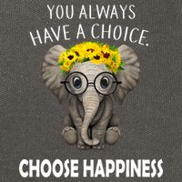 You Always Have A Choice Choose Happiness Cotton Canvas Backpack
