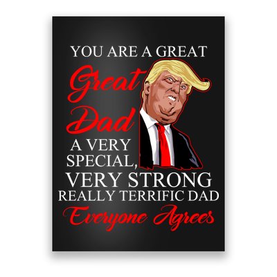 You Are a Great Dad Donald Trump Father's Day Poster