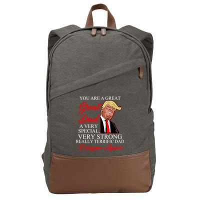 You Are a Great Dad Donald Trump Father's Day Cotton Canvas Backpack
