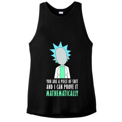 You Are A Piece Of Shit And I Can Prove It Mathematically Ladies PosiCharge Tri-Blend Wicking Tank