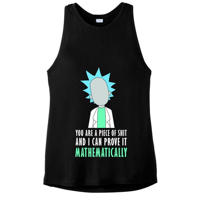 You Are A Piece Of Shit And I Can Prove It Mathematically Ladies PosiCharge Tri-Blend Wicking Tank