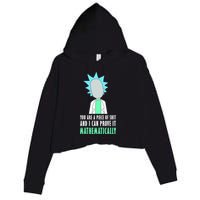 You Are A Piece Of Shit And I Can Prove It Mathematically Crop Fleece Hoodie