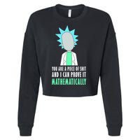 You Are A Piece Of Shit And I Can Prove It Mathematically Cropped Pullover Crew