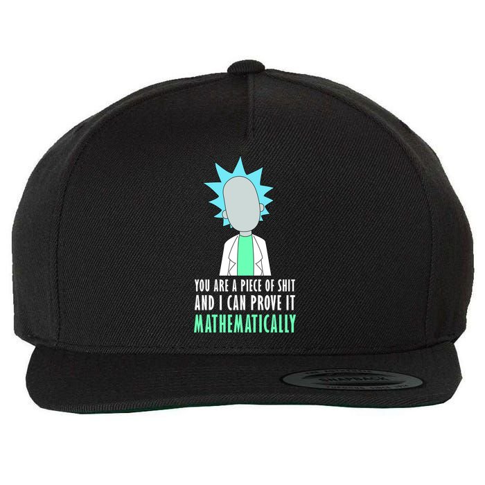 You Are A Piece Of Shit And I Can Prove It Mathematically Wool Snapback Cap
