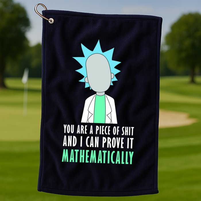 You Are A Piece Of Shit And I Can Prove It Mathematically Golf Towel