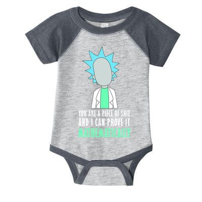 You Are A Piece Of Shit And I Can Prove It Mathematically Infant Baby Jersey Bodysuit