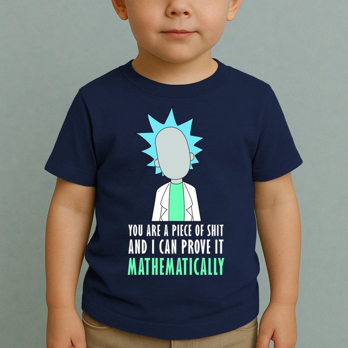 You Are A Piece Of Shit And I Can Prove It Mathematically Toddler T-Shirt