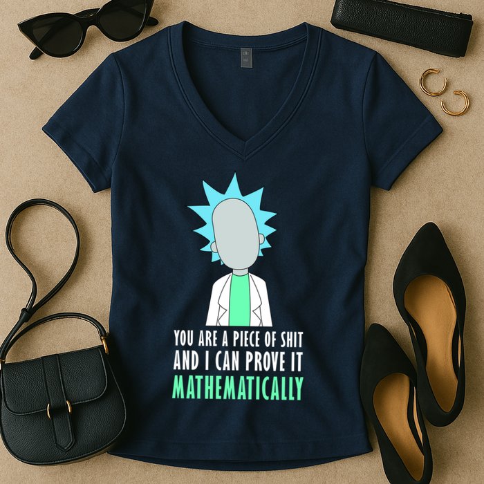 You Are A Piece Of Shit And I Can Prove It Mathematically Women's V-Neck T-Shirt