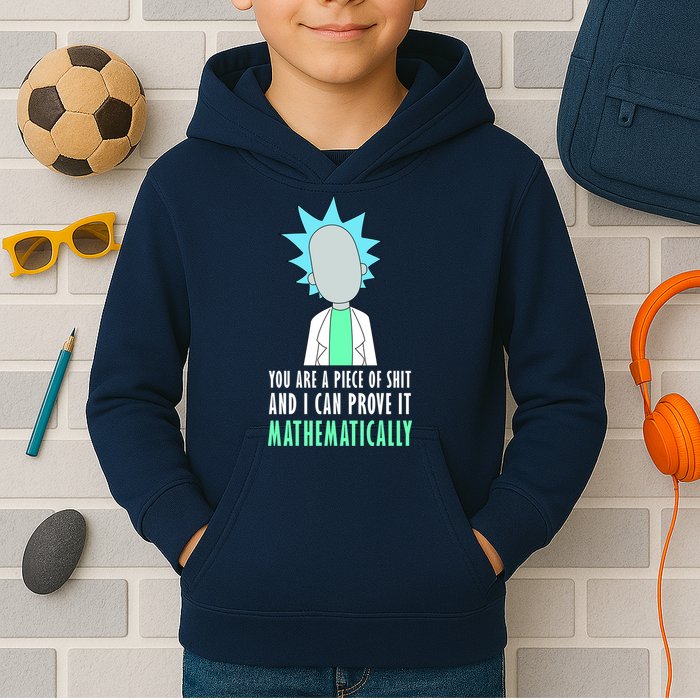 You Are A Piece Of Shit And I Can Prove It Mathematically Kids Hoodie