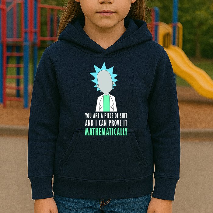 You Are A Piece Of Shit And I Can Prove It Mathematically Kids Hoodie