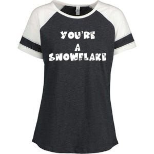 You are a Snowflake - Pro Donald Trump Enza Ladies Jersey Colorblock Tee