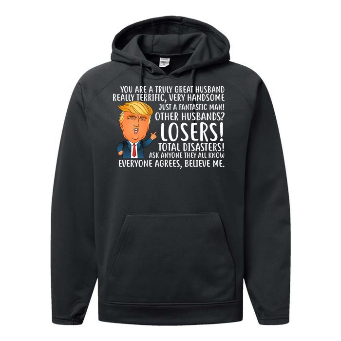 You Are A Truly Great Husband Donald Trump Performance Fleece Hoodie