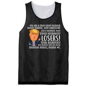 You Are A Truly Great Husband Donald Trump Mesh Reversible Basketball Jersey Tank