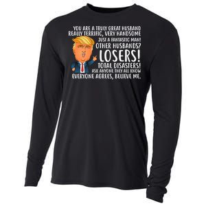 You Are A Truly Great Husband Donald Trump Cooling Performance Long Sleeve Crew