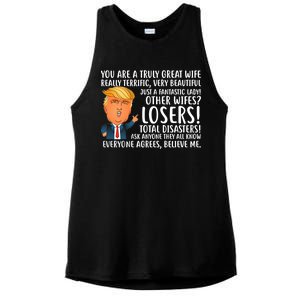 You Are A Truly Great Wife Donald Trump Ladies PosiCharge Tri-Blend Wicking Tank