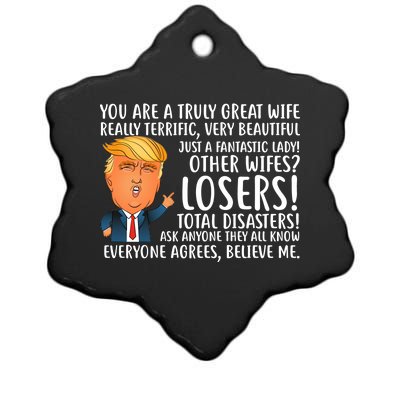 You Are A Truly Great Wife Donald Trump Ceramic Star Ornament