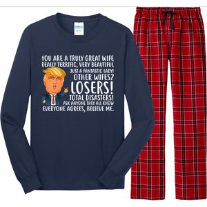 You Are A Truly Great Wife Donald Trump Long Sleeve Pajama Set