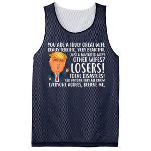 You Are A Truly Great Wife Donald Trump Mesh Reversible Basketball Jersey Tank