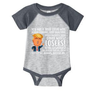 You Are A Truly Great Wife Donald Trump Infant Baby Jersey Bodysuit