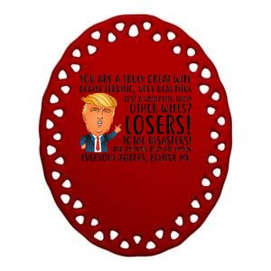 You Are A Truly Great Wife Donald Trump Ceramic Oval Ornament