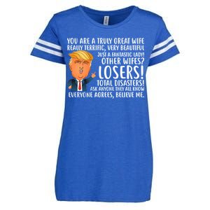 You Are A Truly Great Wife Donald Trump Enza Ladies Jersey Football T-Shirt