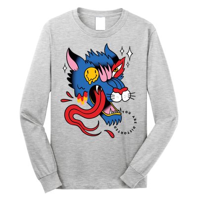 You Are Distorted Funny Wolf Long Sleeve Shirt