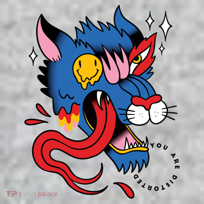 You Are Distorted Funny Wolf Tall T-Shirt