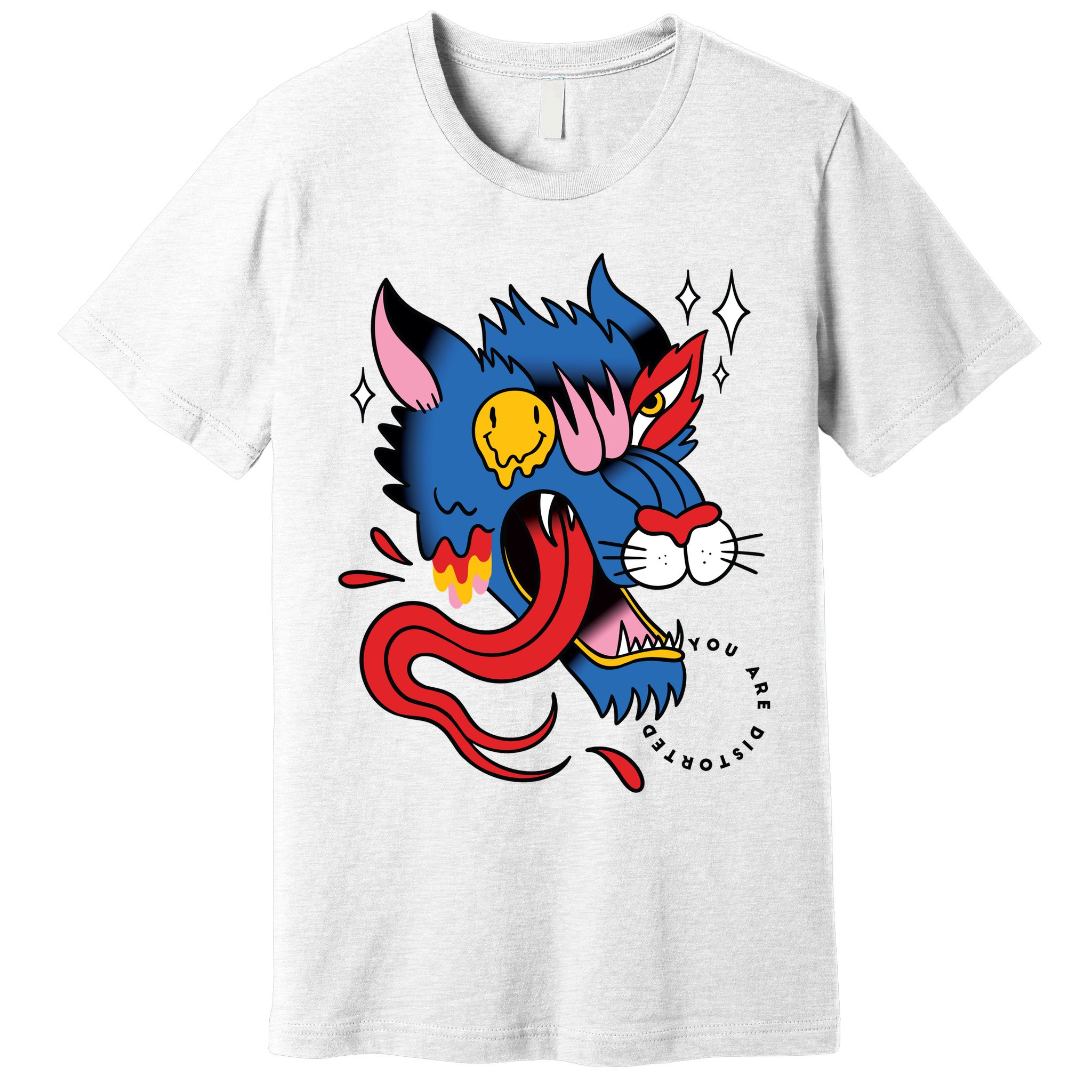 You Are Distorted Funny Wolf Premium T-Shirt