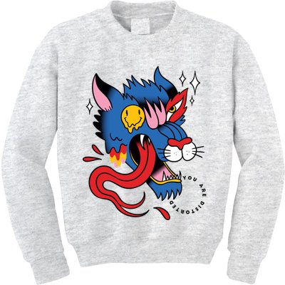 You Are Distorted Funny Wolf Kids Sweatshirt