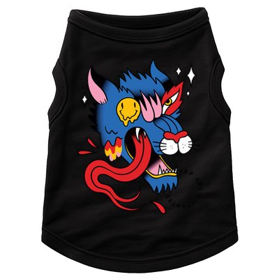 You Are Distorted Funny Wolf Doggie Tank