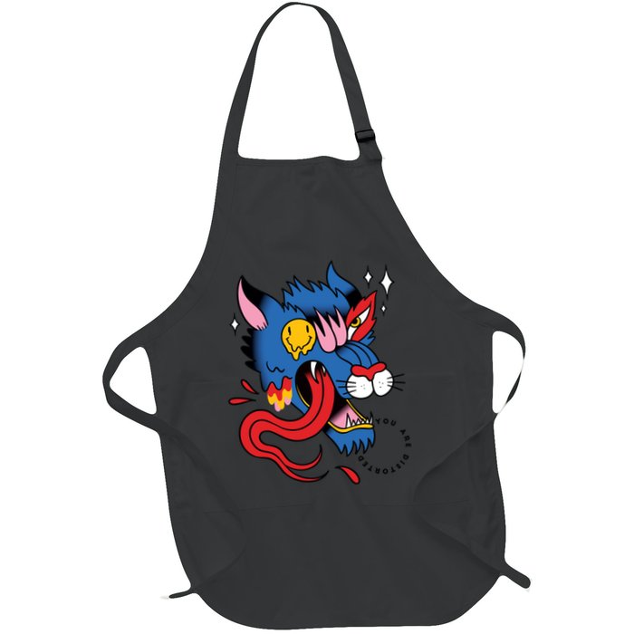 You Are Distorted Funny Wolf Apron