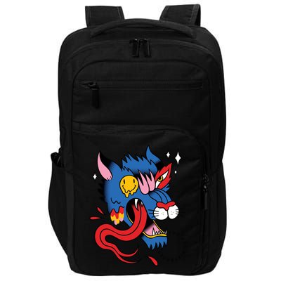 You Are Distorted Funny Wolf Impact Tech Backpack