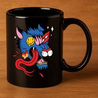 You Are Distorted Funny Wolf 11oz C Handle Ceramic Mug