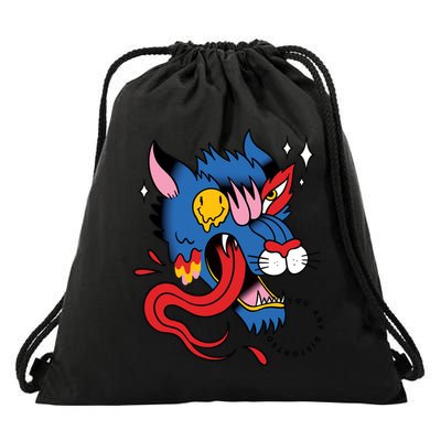You Are Distorted Funny Wolf Drawstring Bag