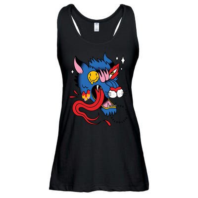 You Are Distorted Funny Wolf Ladies Essential Flowy Tank