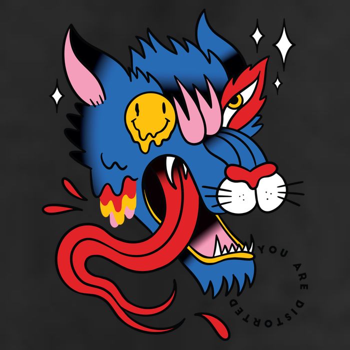 You Are Distorted Funny Wolf 25L Jumbo Tote