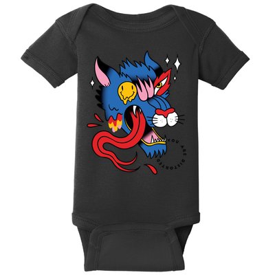 You Are Distorted Funny Wolf Baby Bodysuit