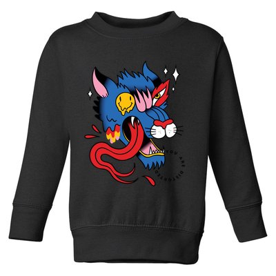 You Are Distorted Funny Wolf Toddler Sweatshirt