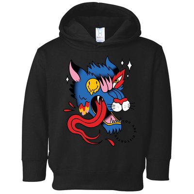 You Are Distorted Funny Wolf Toddler Hoodie