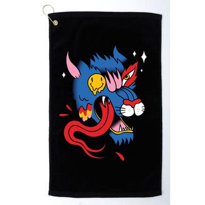 You Are Distorted Funny Wolf Golf Towel