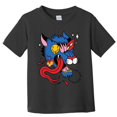You Are Distorted Funny Wolf Toddler T-Shirt